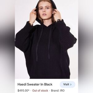 Iro Haedi merino wool hood sweater.